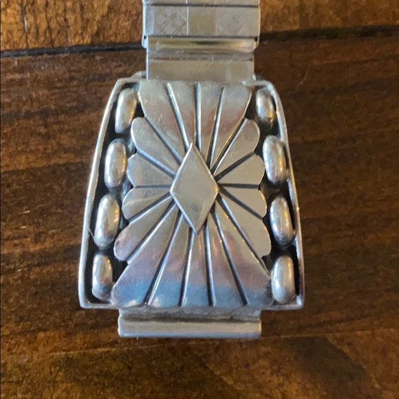 Men’s Native American Hopi Silver Watchband - Picture 2 of 8